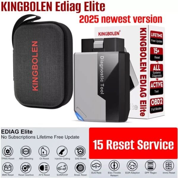 KINGBOLEN EDIAG ELITE OBD2 escáner todo el sistema herramienta de diagnóstico de coche puede FD FCA Bt 15 + herramienta de escaneo de reinicio actualización gratuita de por vida
