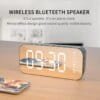 Bocina Bluetooth Altavoz inalámbrico portátil  Reloj digital Despertador con Radio FM Sonido Estéreo HD