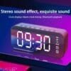 Bocina Bluetooth Altavoz inalámbrico portátil  Reloj digital Despertador con Radio FM Sonido Estéreo HD