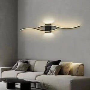 Lámpara de pared LED Moder, aplique de pared LED de tira larga, decoración de fondo de TV para sala de estar, dormitorio, escalera, accesorio de iluminación interior para el hogar