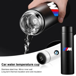 12822-qyute3.jpg Botella Termo de acero inoxidable para coche, pantalla de temperatura inteligente LED para BMW E46 E39 E90 E60 E36 F30 F10 E34 E30 F20 E92 de 500ml